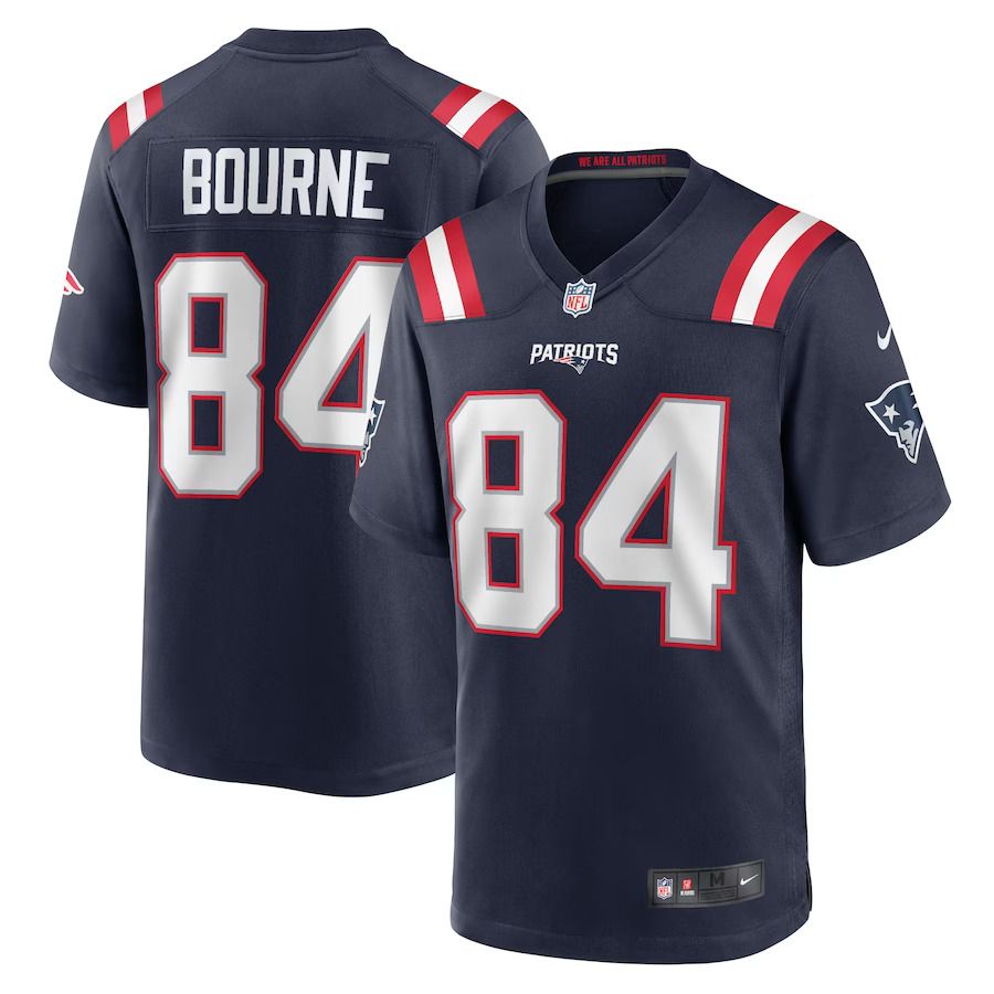 Men New England Patriots #84 Kendrick Bourne Nike Navy Game NFL Jersey